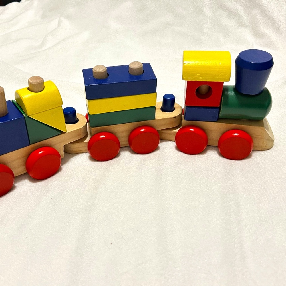 Melissa & Doug Wooden Stacking Train - Classic